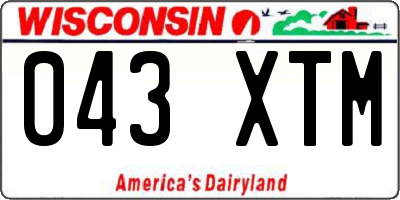 WI license plate 043XTM