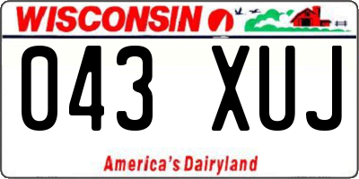 WI license plate 043XUJ