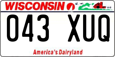 WI license plate 043XUQ
