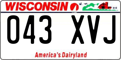 WI license plate 043XVJ
