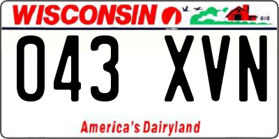 WI license plate 043XVN