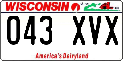 WI license plate 043XVX