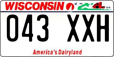 WI license plate 043XXH