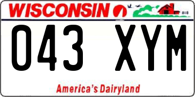 WI license plate 043XYM