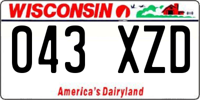 WI license plate 043XZD