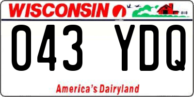 WI license plate 043YDQ