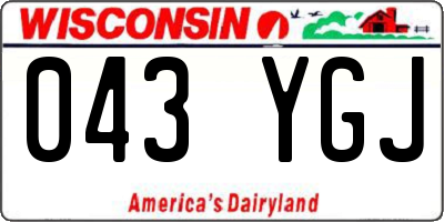 WI license plate 043YGJ