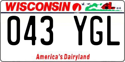 WI license plate 043YGL
