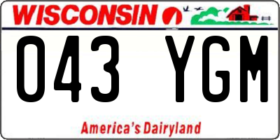 WI license plate 043YGM