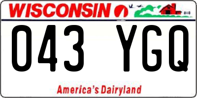 WI license plate 043YGQ