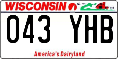 WI license plate 043YHB
