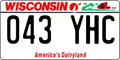WI license plate 043YHC