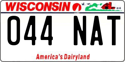 WI license plate 044NAT