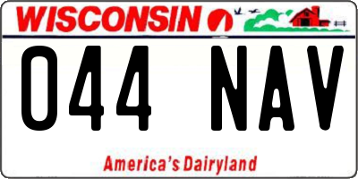 WI license plate 044NAV