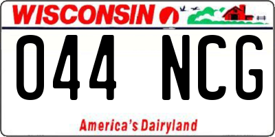 WI license plate 044NCG