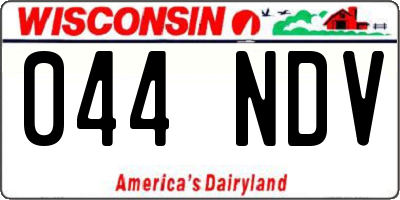 WI license plate 044NDV