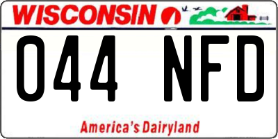 WI license plate 044NFD