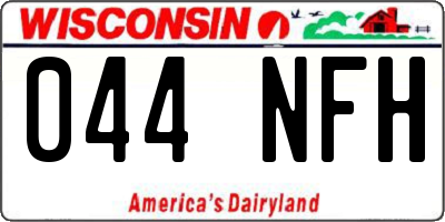 WI license plate 044NFH