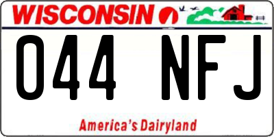 WI license plate 044NFJ