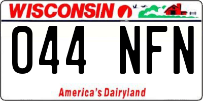 WI license plate 044NFN