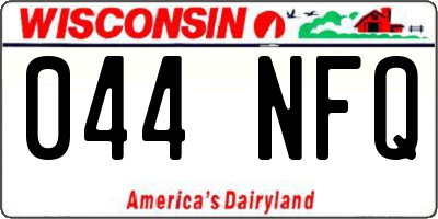 WI license plate 044NFQ