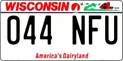 WI license plate 044NFU