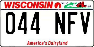WI license plate 044NFV