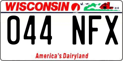 WI license plate 044NFX