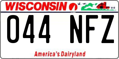 WI license plate 044NFZ