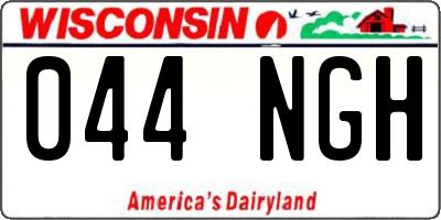 WI license plate 044NGH