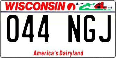 WI license plate 044NGJ