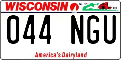WI license plate 044NGU