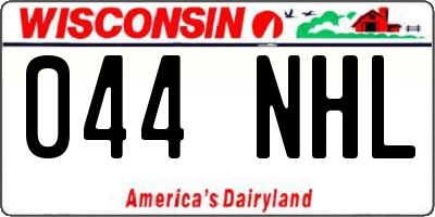 WI license plate 044NHL