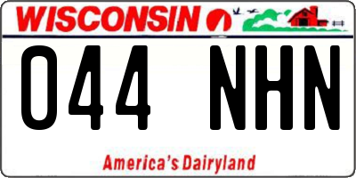 WI license plate 044NHN