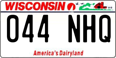 WI license plate 044NHQ