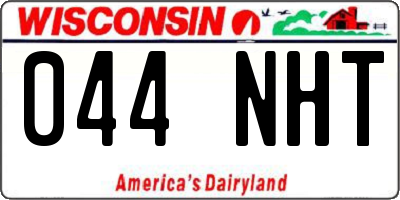 WI license plate 044NHT