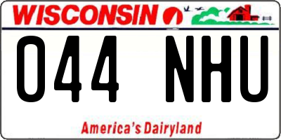 WI license plate 044NHU