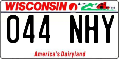 WI license plate 044NHY
