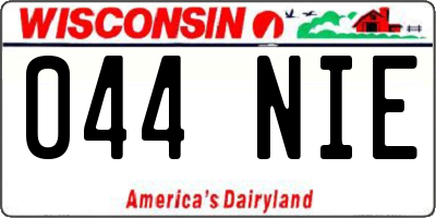 WI license plate 044NIE
