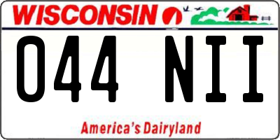 WI license plate 044NII