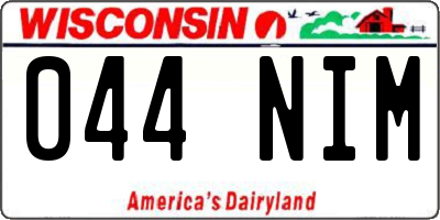 WI license plate 044NIM