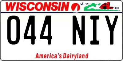 WI license plate 044NIY
