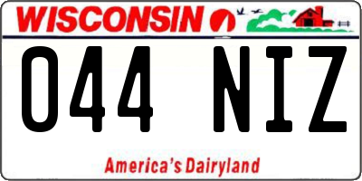 WI license plate 044NIZ