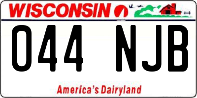 WI license plate 044NJB