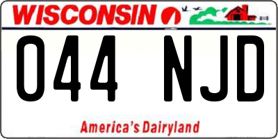 WI license plate 044NJD