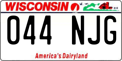 WI license plate 044NJG