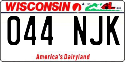 WI license plate 044NJK