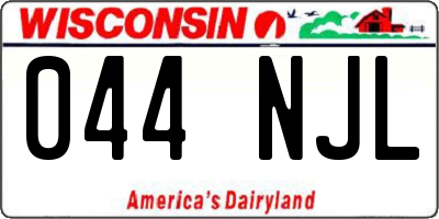 WI license plate 044NJL