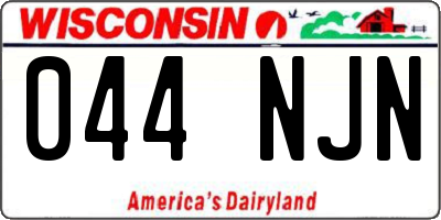WI license plate 044NJN