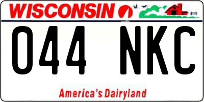 WI license plate 044NKC
